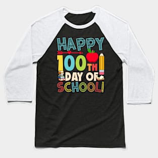 100th Day of School Teachers Kids Child Happy 100 Days Baseball T-Shirt